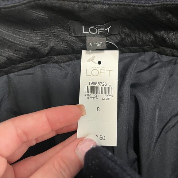 NEW Ann Taylor Loft Blue Wool Trouser Pants Size 8 - Picture 2 of 7